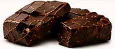 Blocks of cocoa mass